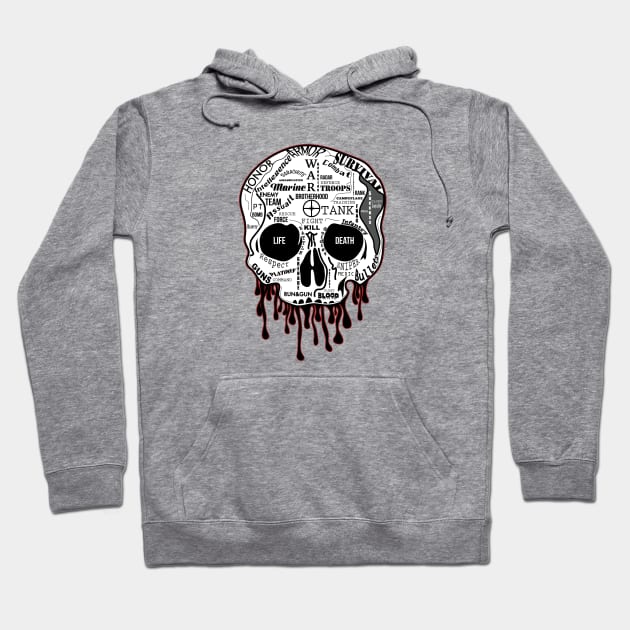 Life and Death Skull Hoodie by ACGraphics
